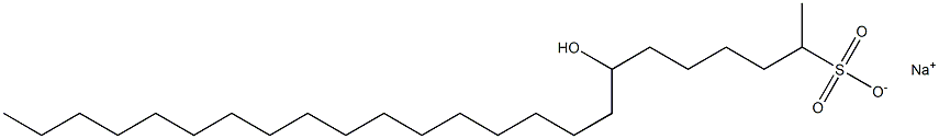 7-Hydroxytetracosane-2-sulfonic acid sodium salt Struktur