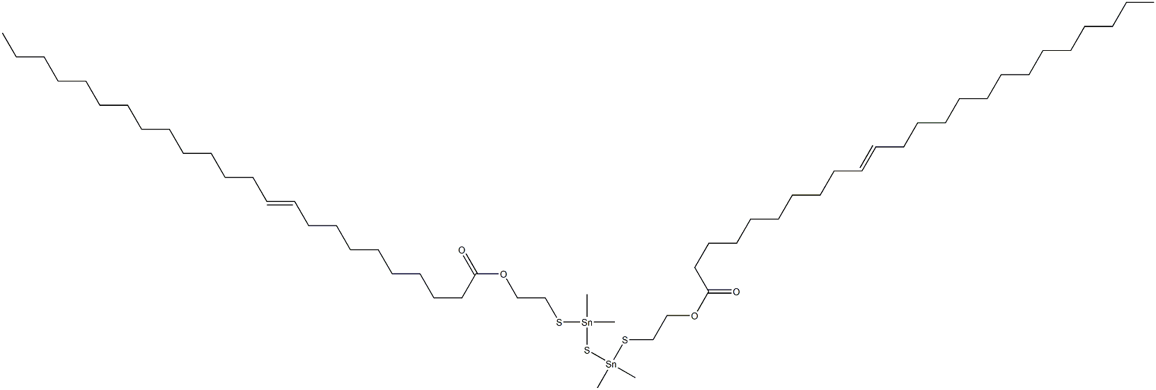 Bis[dimethyl[[2-(9-tricosenylcarbonyloxy)ethyl]thio]stannyl] sulfide Struktur