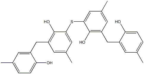 2,2'-Thiobis[6-(2-hydroxy-5-methylbenzyl)-4-methylphenol] Struktur