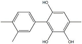 3-(3,4-Dimethylphenyl)-6-methylbenzene-1,2,4-triol Struktur