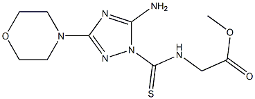 N-[5-Amino-3-morpholino-1H-1,2,4-triazol-1-yl(thiocarbonyl)]glycine methyl ester Struktur