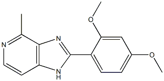 4-Methyl-2-(2,4-dimethoxyphenyl)-1H-imidazo[4,5-c]pyridine Struktur