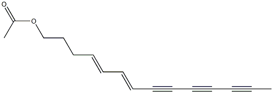 (8E,10E)-8,10-Tetradecadiene-2,4,6-triyn-14-ol acetate Struktur