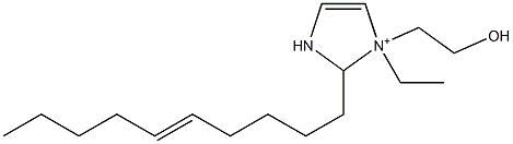 2-(5-Decenyl)-1-ethyl-1-(2-hydroxyethyl)-4-imidazoline-1-ium Struktur