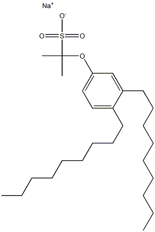 2-(3,4-Dinonylphenoxy)propane-2-sulfonic acid sodium salt Struktur