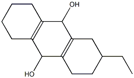 2-Ethyl-1,2,3,4,5,6,7,8,9,10-decahydro-9,10-anthracenediol Struktur