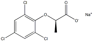 [R,(+)]-2-(2,4,6-Trichlorophenoxy)propionic acid sodium salt Struktur