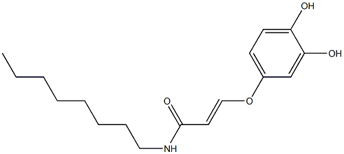 (E)-N-Octyl-3-(3,4-dihydroxyphenoxy)propenamide Struktur