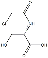 (S)-2-[(Chloroacetyl)amino]-3-hydroxypropanoic acid Struktur