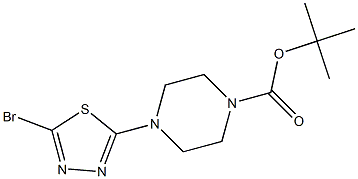 1-Boc-4-(5-bromo[1,3,4]thiadiazol-2-yl)piperazine Struktur