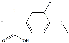 Difluoro-(3-fluoro-4-methoxyphenyl)-aceticacid Struktur