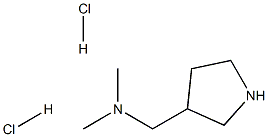 N,N-Dimethyl(3-pyrrolidinyl)methanaminedihydrochloride Struktur