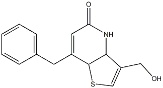 7-benzyl-3-(hydroxymethyl)-3a,4-dihydrothieno[3,2-b]pyridin-5(7aH)-one Struktur