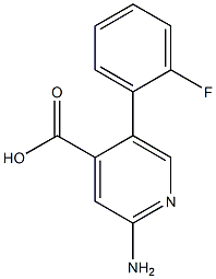 2-Amino-5-(2-fluorophenyl)isonicotinic acid Struktur