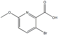 3-Bromo-6-methoxy-2-pyridinecarboxylic acid Struktur