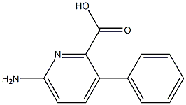 6-Amino-3-phenyl-2-pyridinecarboxylic acid Struktur