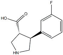 (3R,4S)-4-(3-fluorophenyl)pyrrolidine-3-carboxylic acid Struktur