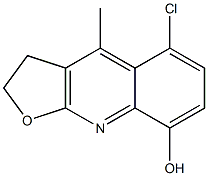 2,3-Dihydro-5-chloro-4-methylfuro[2,3-b]quinolin-8-ol Struktur