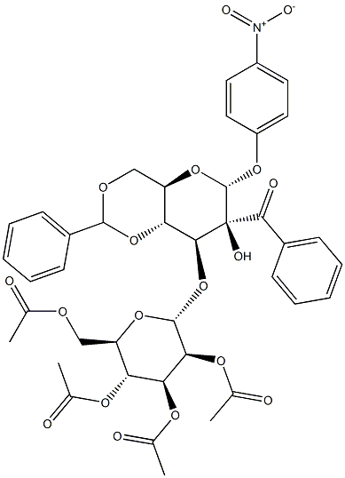 4-NITROPHENYL 2-BENZOYL-4,6-O-BENZYLIDENE-3-O-(2',3',4',6'-TETRA-O-ACETYL-ALPHA-D-MANNOPYRANOSYL)-ALPHA-D-MANNOPYRANOSIDE Struktur