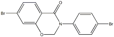 7-bromo-3-(4-bromophenyl)-2H-benzo[e][1,3]oxazin-4(3H)-one Struktur