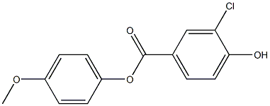 4-methoxyphenyl 3-chloro-4-hydroxybenzoate Struktur