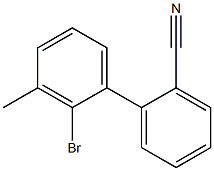 2'-bromo-3'-methylbiphenyl-2-carbonitrile Struktur