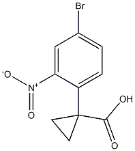 1-(4-bromo-2-nitrophenyl)cyclopropanecarboxylic acid Struktur