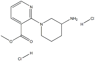 3-Amino-3,4,5,6-tetrahydro-2H-[1,2']bipyridinyl-3'-carboxylic acid methyl ester dihydrochloride Struktur