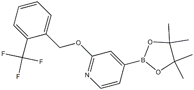 2-(2-(trifluoromethyl)benzyloxy)-4-(4,4,5,5-tetramethyl-1,3,2-dioxaborolan-2-yl)pyridine Struktur