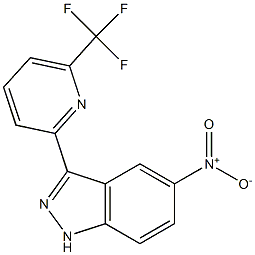 3-(6-(trifluoromethyl)pyridin-2-yl)-5-nitro-1H-indazole Struktur