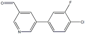 5-(4-chloro-3-fluorophenyl)pyridine-3-carbaldehyde Struktur