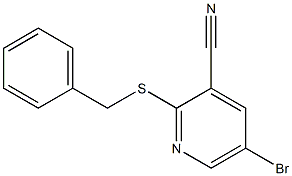 2-(benzylthio)-5-bromopyridine-3-carbonitrile Struktur