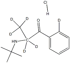 2-(tert-ButylaMino)propiophenone-d6 Hydrochloride Struktur