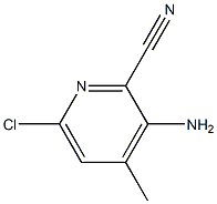 3-Amino-6-chloro-4-methyl-pyridine-2-carbonitrile Struktur