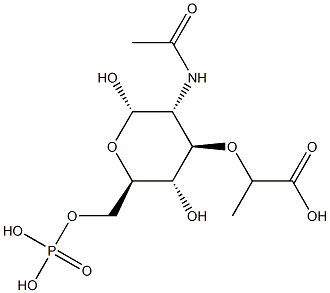 N-Acetylmuramic acid 6-phosphate Struktur