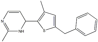 6-(5-benzyl-3-methylthiophen-2-yl)-2-methyl-1,6-dihydropyrimidine Struktur