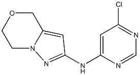 N-(6-chloropyrimidin-4-yl)-6,7-dihydro-4H-pyrazolo[5,1-c][1,4]oxazin-2-amine Struktur