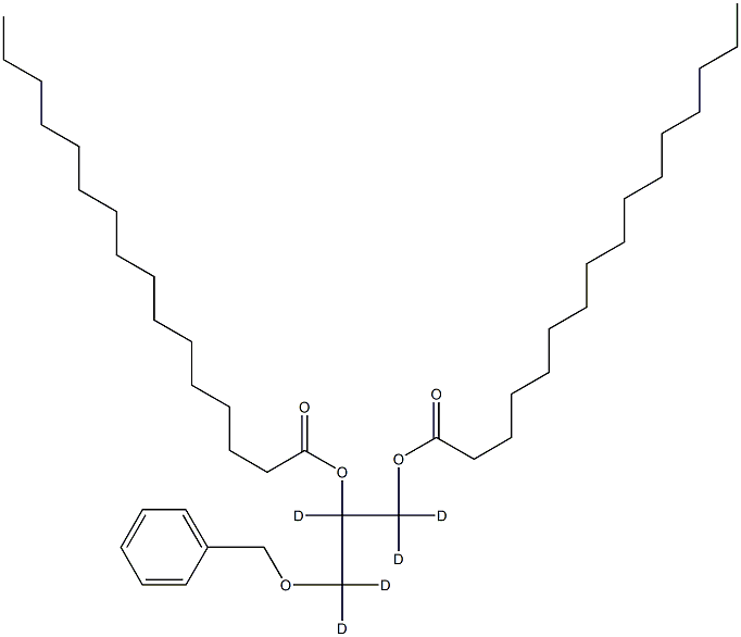 1,2-Dipalmitoyl-3-O-benzyl-rac-glycerol-d5 Struktur