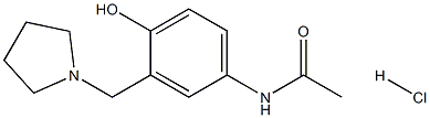 N-(4-Hydroxy-3-(pyrrolidin-1-ylmethyl)phenyl)acetamide Hydrochloride Struktur