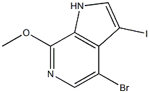 4-Bromo-3-iodo-7-methoxy-1H-pyrrolo[2,3-c]pyridine Struktur