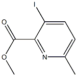 3-Iodo-6-methyl-pyridine-2-carboxylic acid methyl ester Struktur