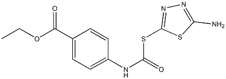 ETHYL 4-((((5-AMINO-1,3,4-THIADIAZOL-2-YL)THIO)CARBONYL)AMINO)BENZOATE Struktur