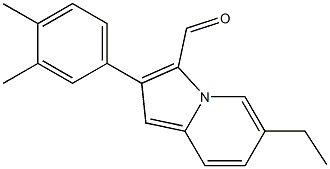 2-(3,4-DIMETHYLPHENYL)-6-ETHYLINDOLIZINE-3-CARBALDEHYDE Struktur