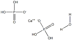 Calcium dihydrogen orthophosphate monohydrate Struktur