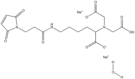 N-(5-(3-Maleimidopropionylamino)-1-carboxy-pentyl)iminodiaceticacid,disodiumsalt,monohydrate Struktur