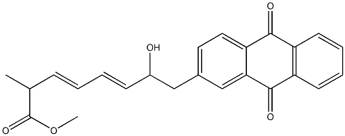 (9,10-Dioxo-9,10-dihydro-2-anthracenyl)methyl (3E,5E)-7-hydroxy-2-meth yl-3,5-octadienoate Struktur