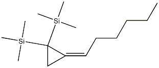 [(2Z)-2-Hexylidene-1-(trimethylsilyl)cyclopropyl](trimethyl)silane Struktur