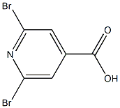 2,6-Dibromopyridine-4-carboxylic acid Struktur