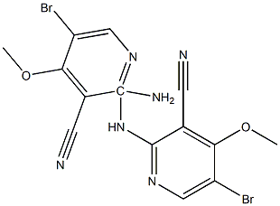 2-Amino-5-bromo-4-methoxypyridine-3-carbonitrile, 2-Amino-5-bromo-3-cyano-4-methoxypyridine Struktur