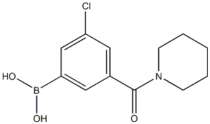 3-Chloro-5-(piperidin-1-ylcarbonyl)benzeneboronic acid Struktur